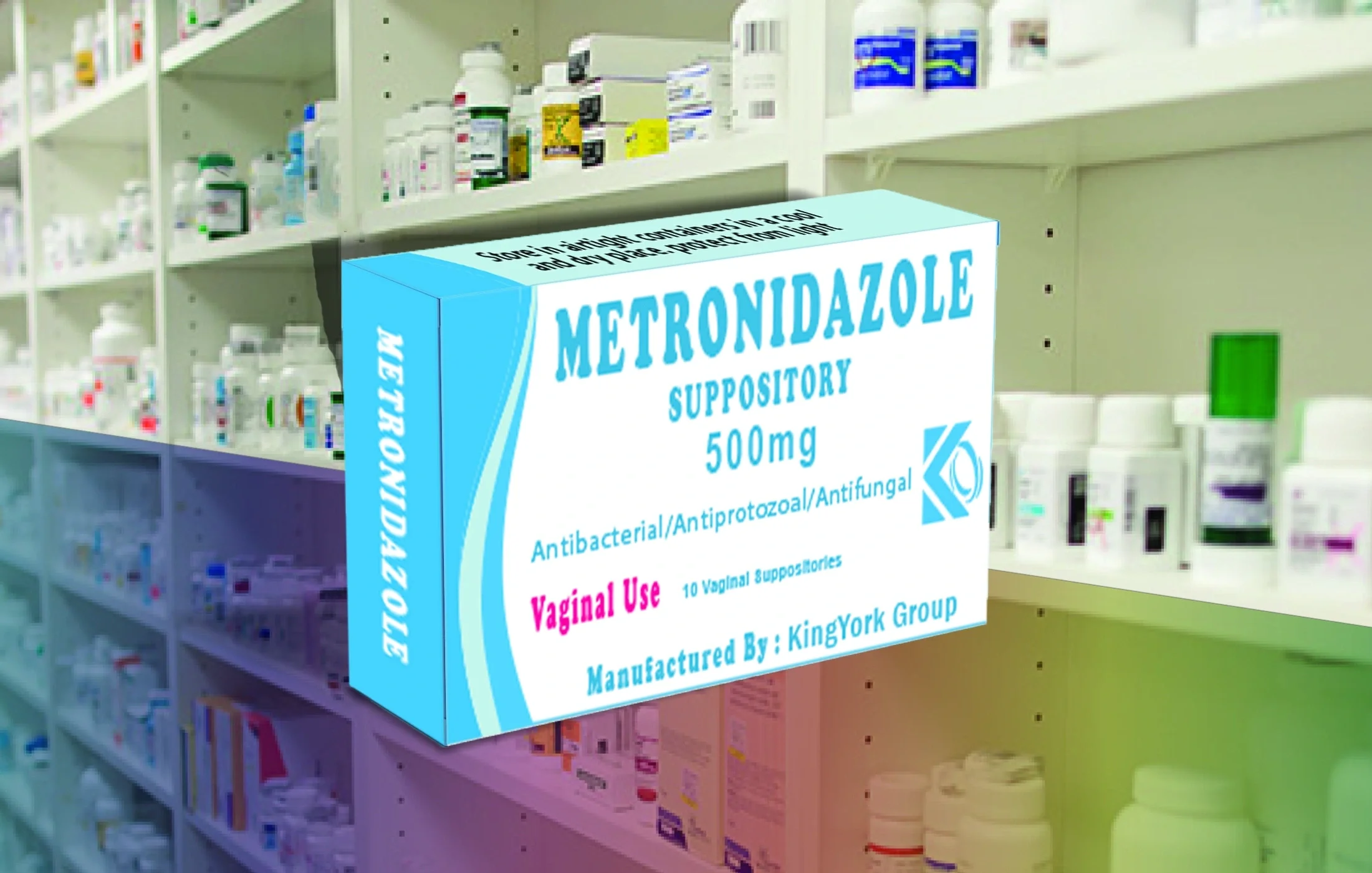 'metronidazole suppository', 'analgesic suppository', 'diclofenac suppository'