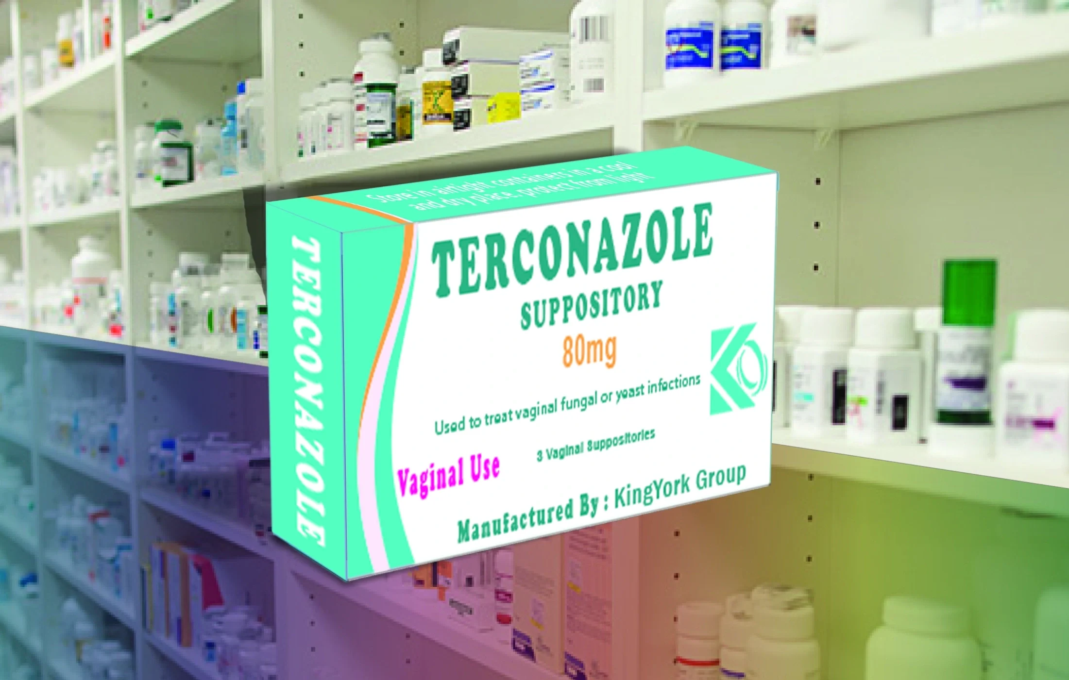 'Terconazole suppository', 'analgesic suppository', 'Terconazole suppository'